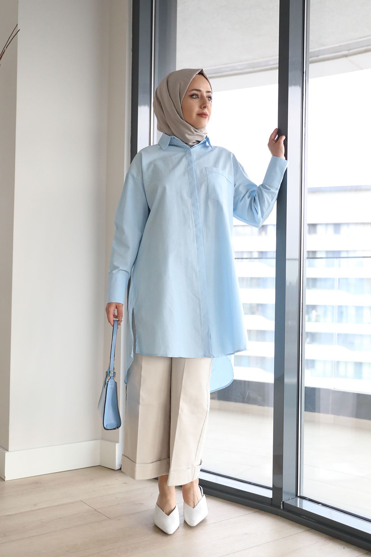 Uzun Salaş Gömlek-Bebemavi