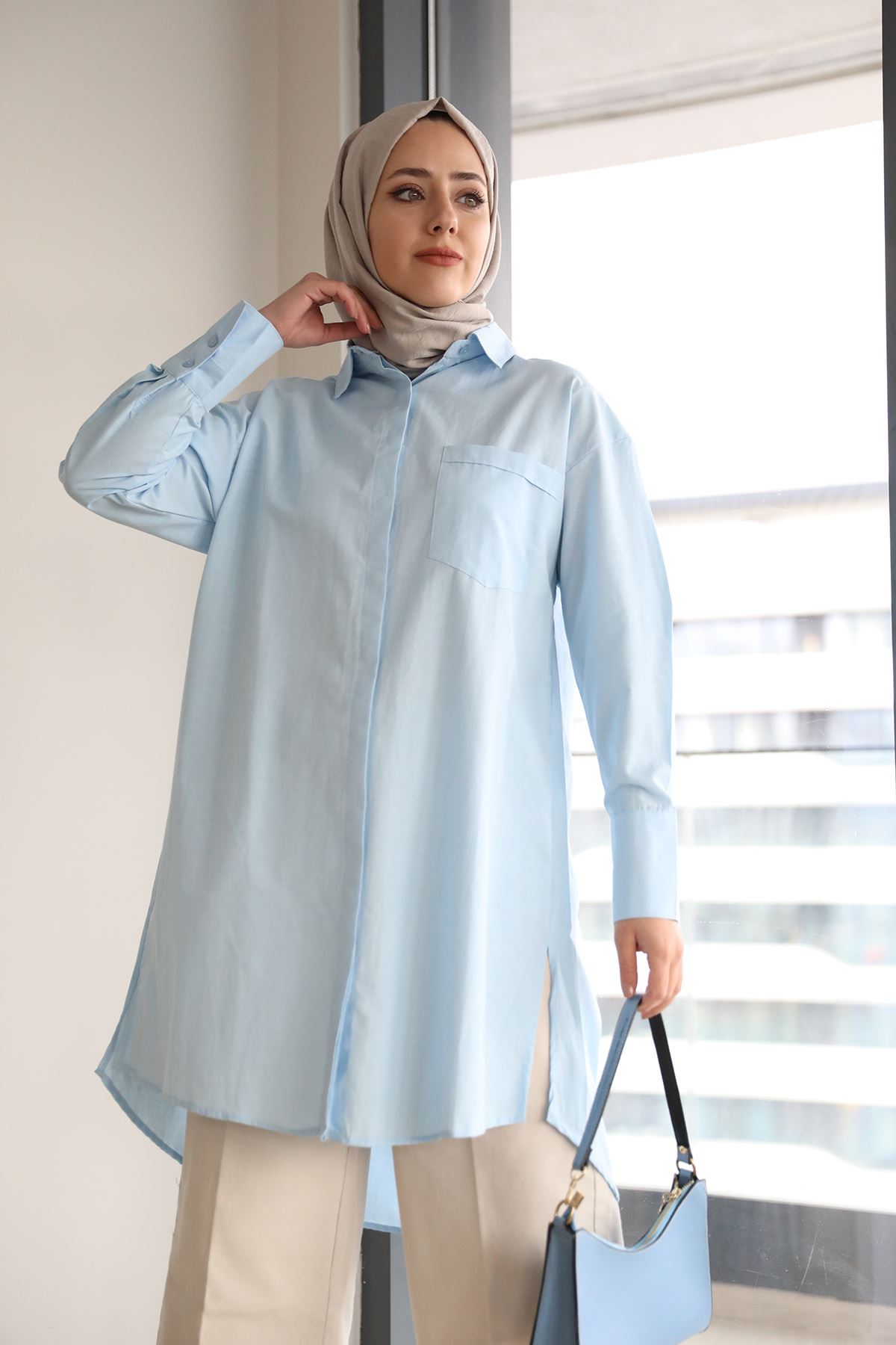 Uzun Salaş Gömlek-Bebemavi