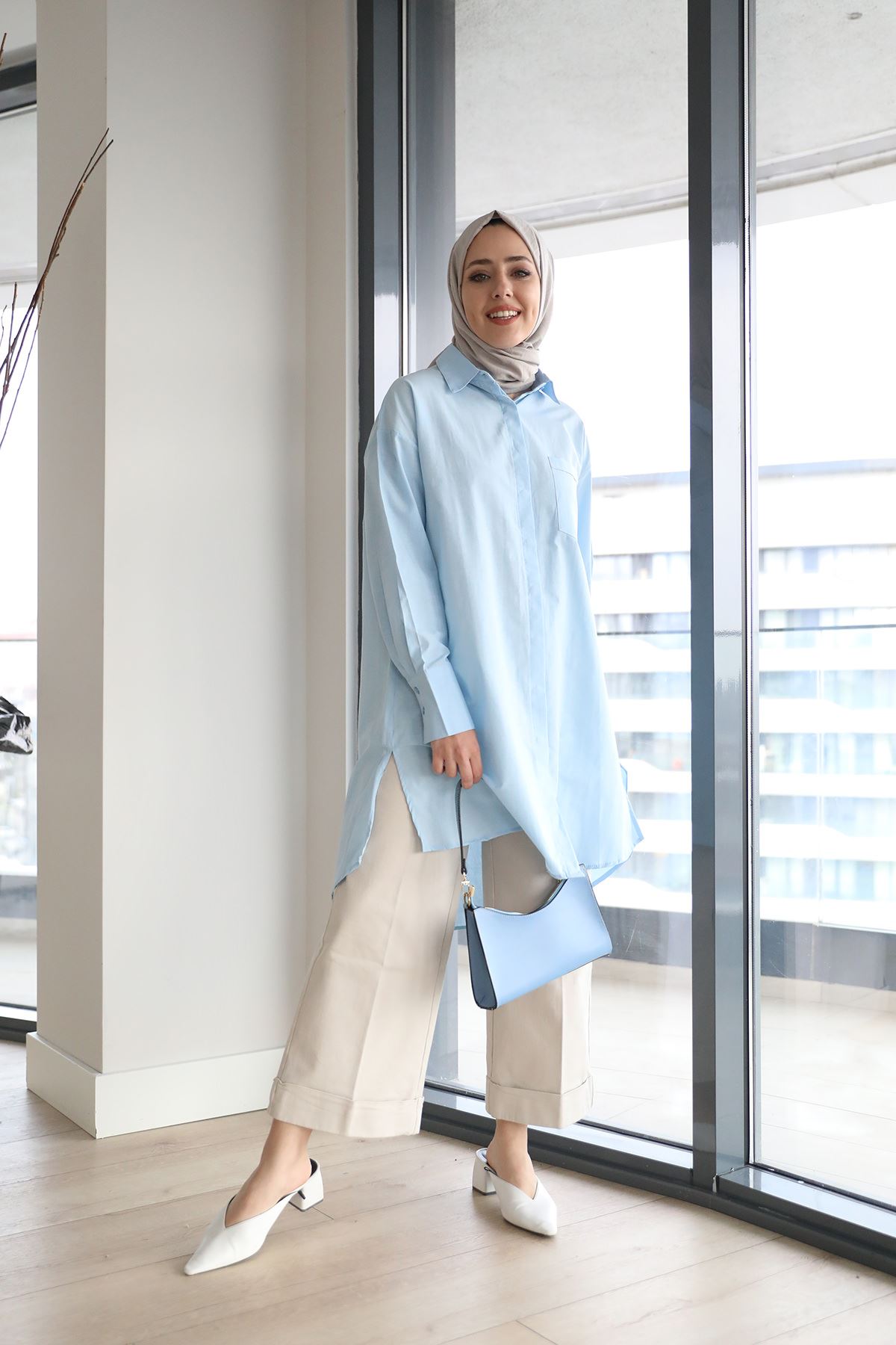 Uzun Salaş Gömlek-Bebemavi