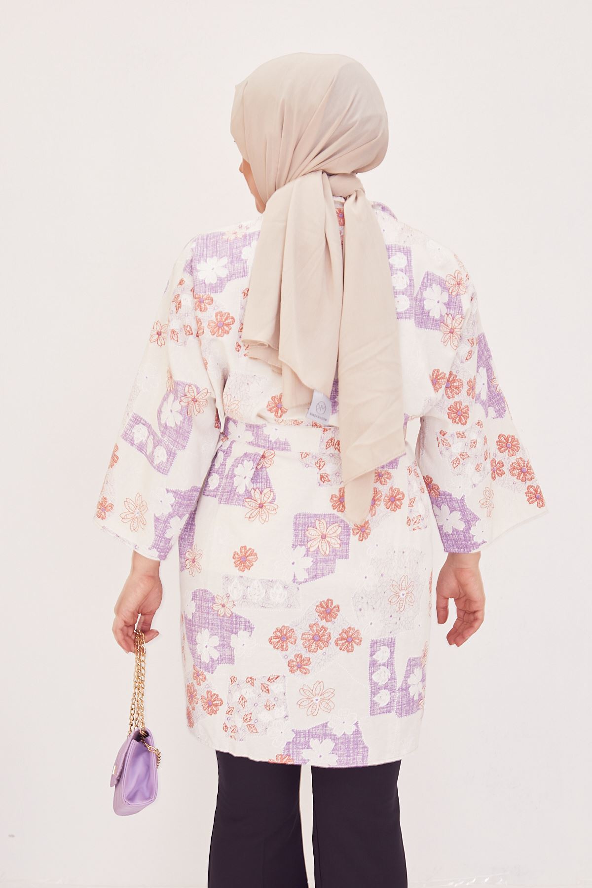 Keten Kimono-Lila