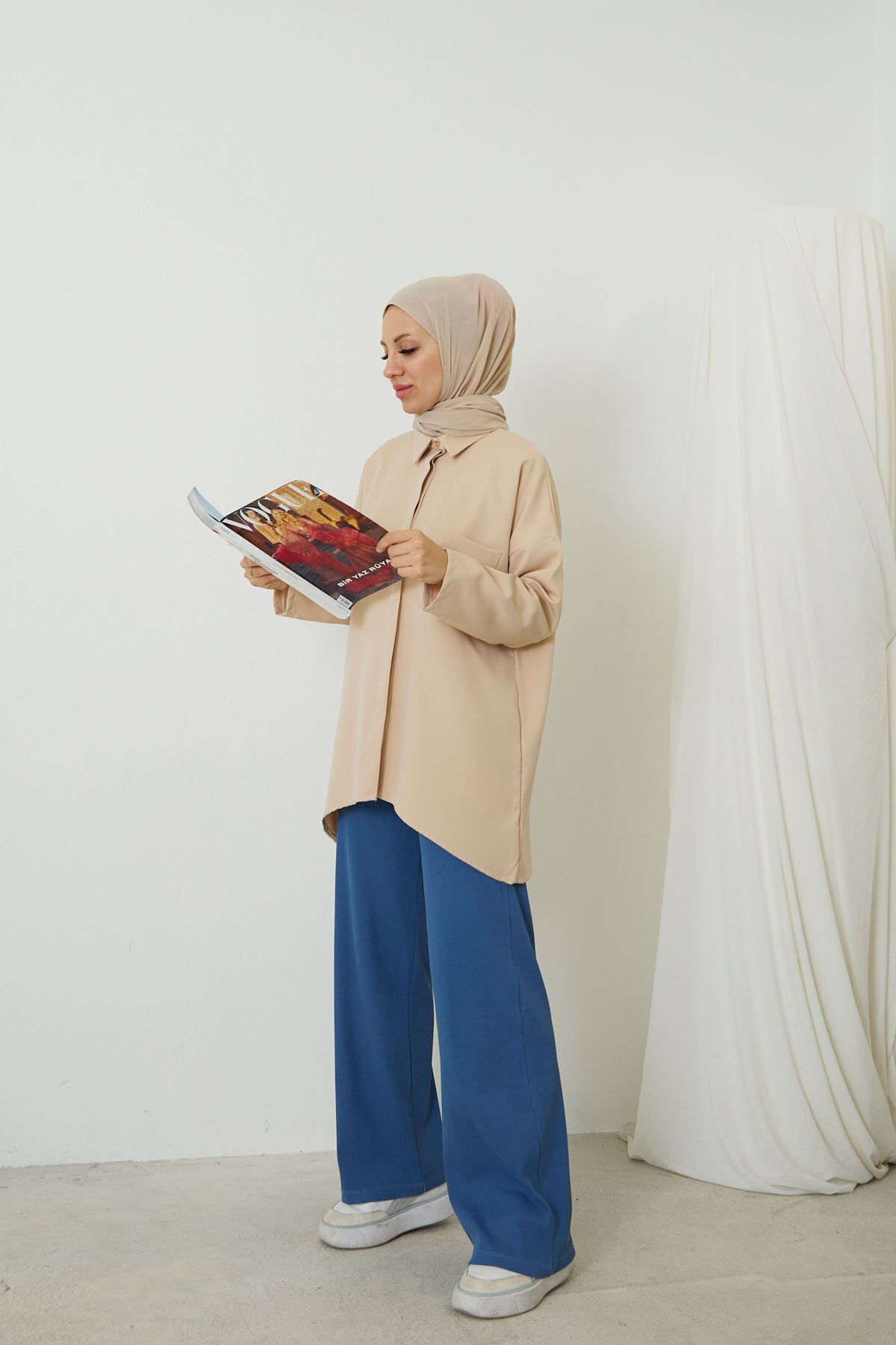 Fitilli Pantolon-İndigo