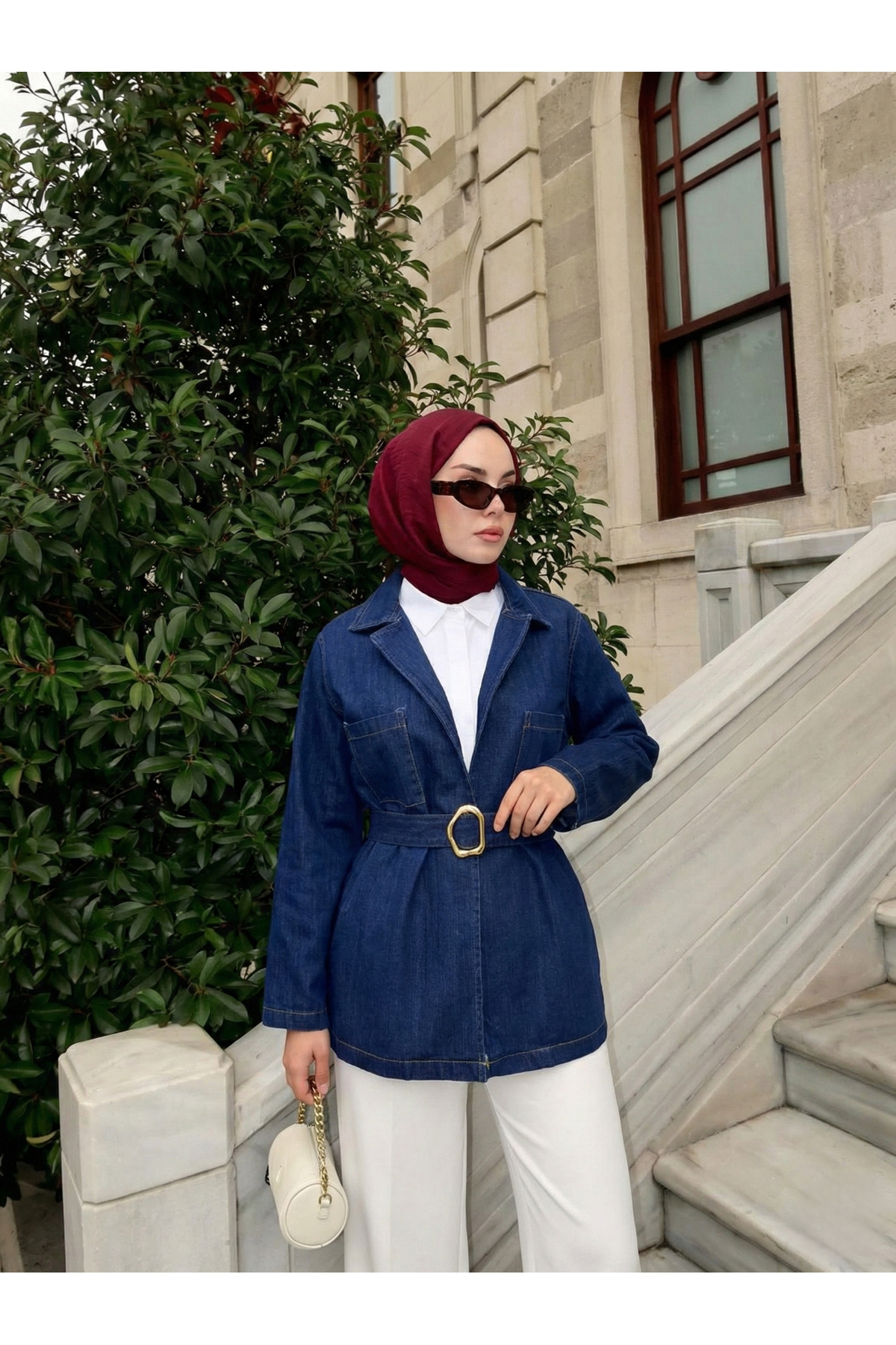 Cep Detay Kot Ceket-Lacivert