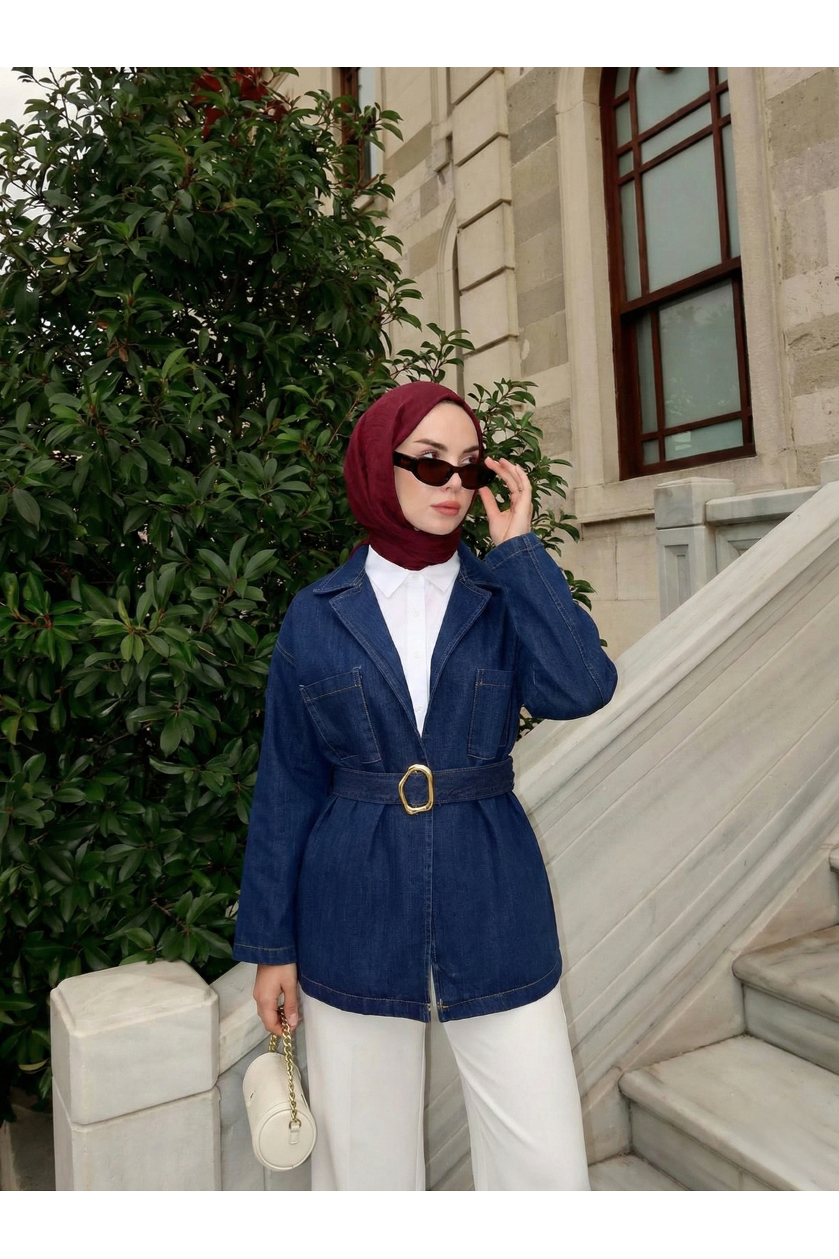 Cep Detay Kot Ceket-Lacivert