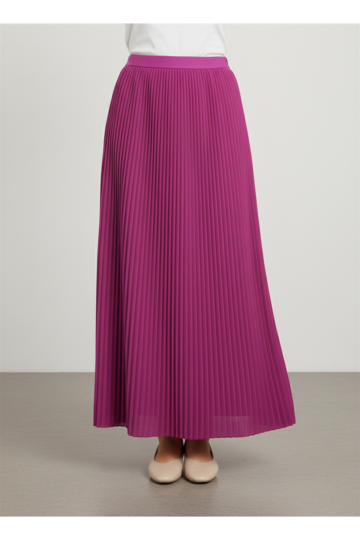 Piliseli Etek-Fuşya