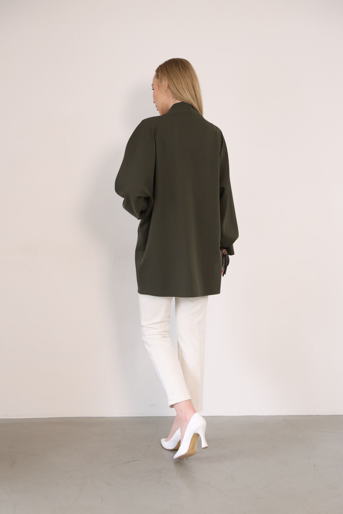 Cep Detay Atlas Hırka-Haki