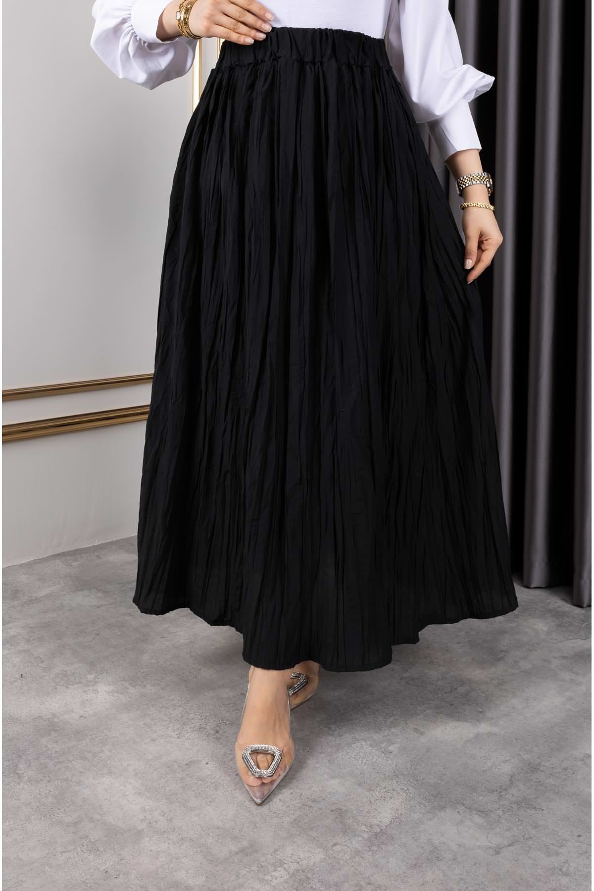 Astarlı Kraş Etek-Siyah