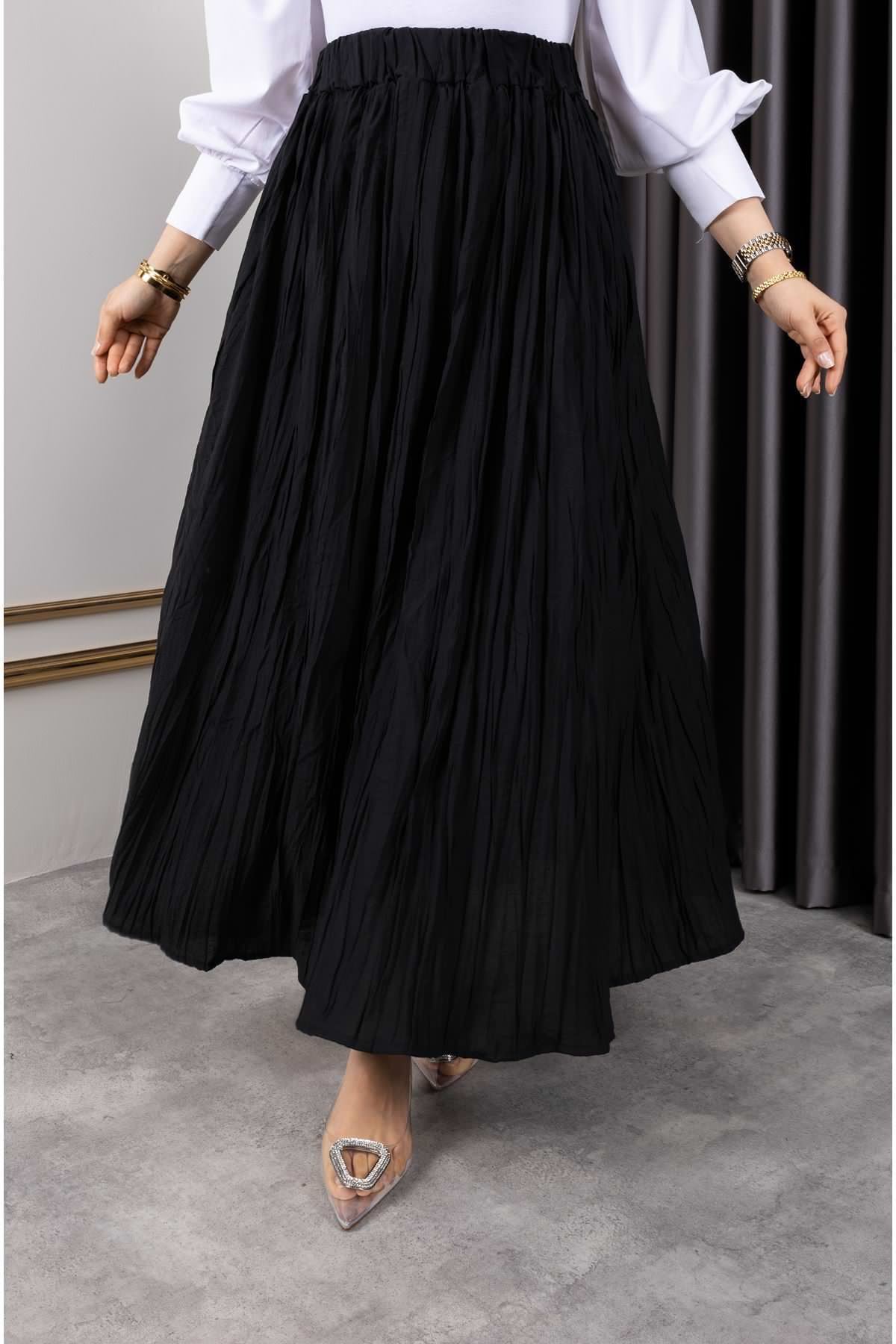 Astarlı Kraş Etek-Siyah