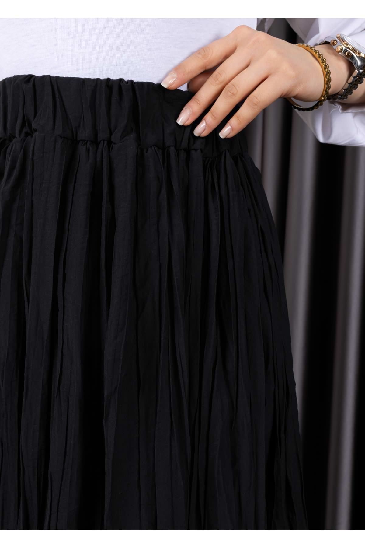 Astarlı Kraş Etek-Siyah