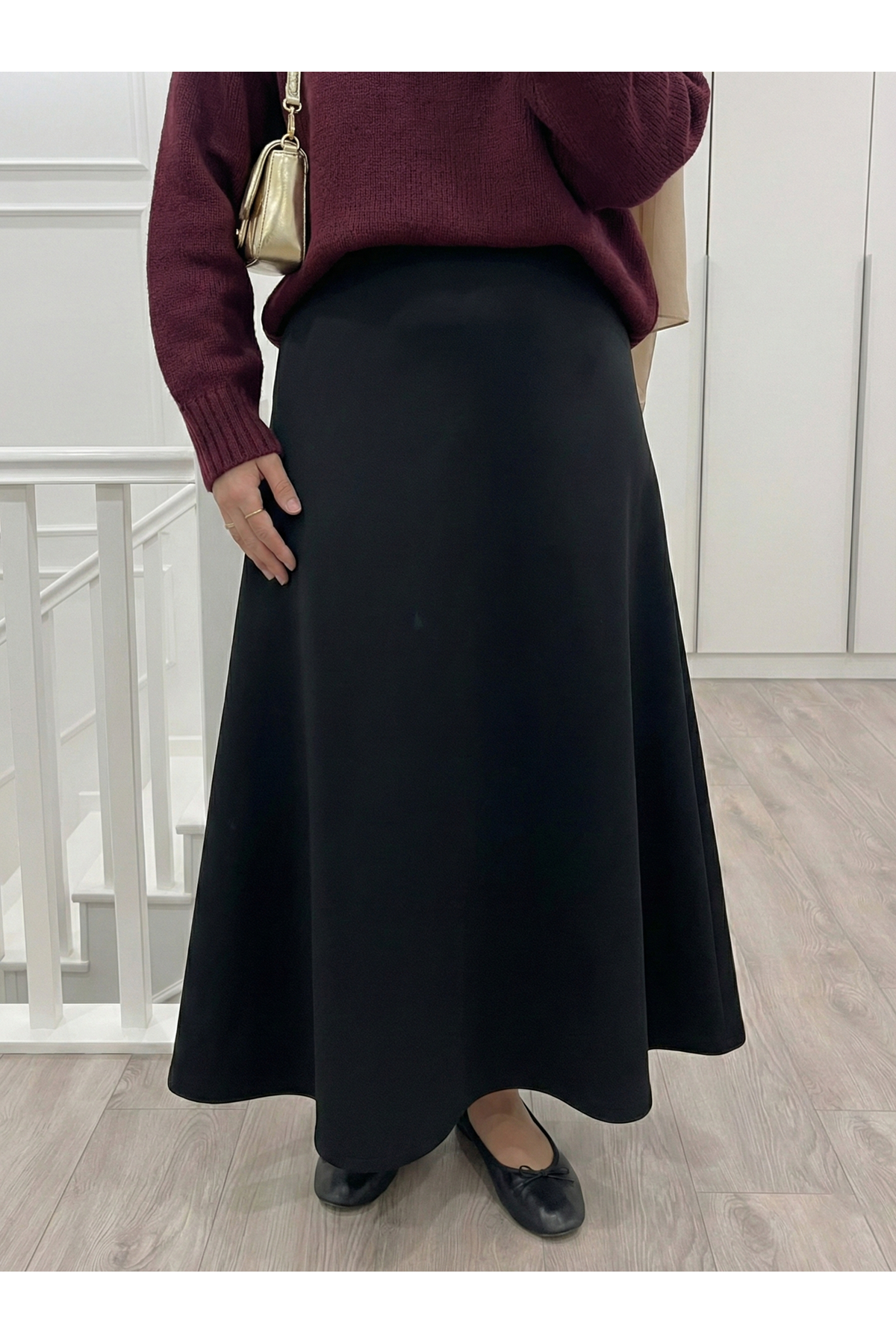 Scuba Verev Etek-Siyah