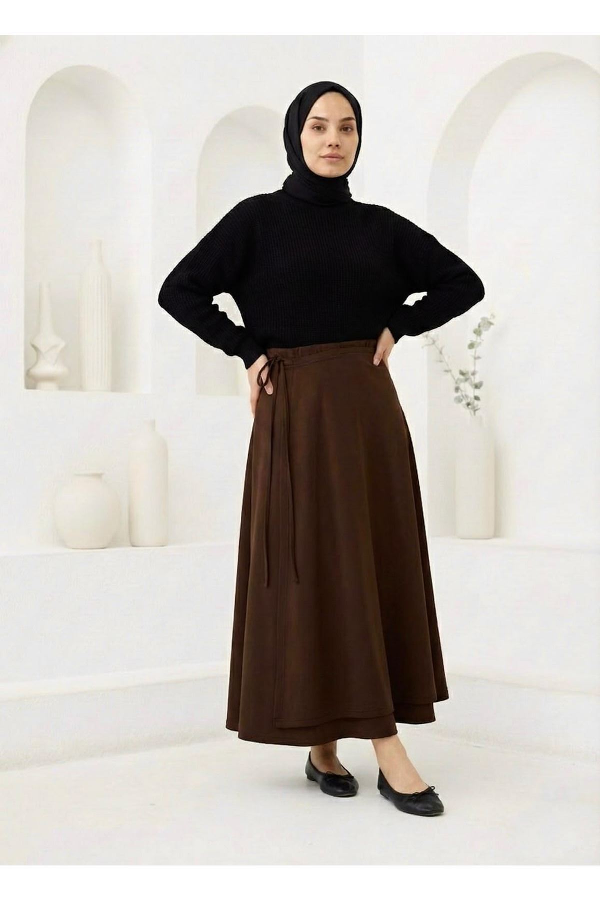 Ön Kapak Detay Scuba Etek-Kahve