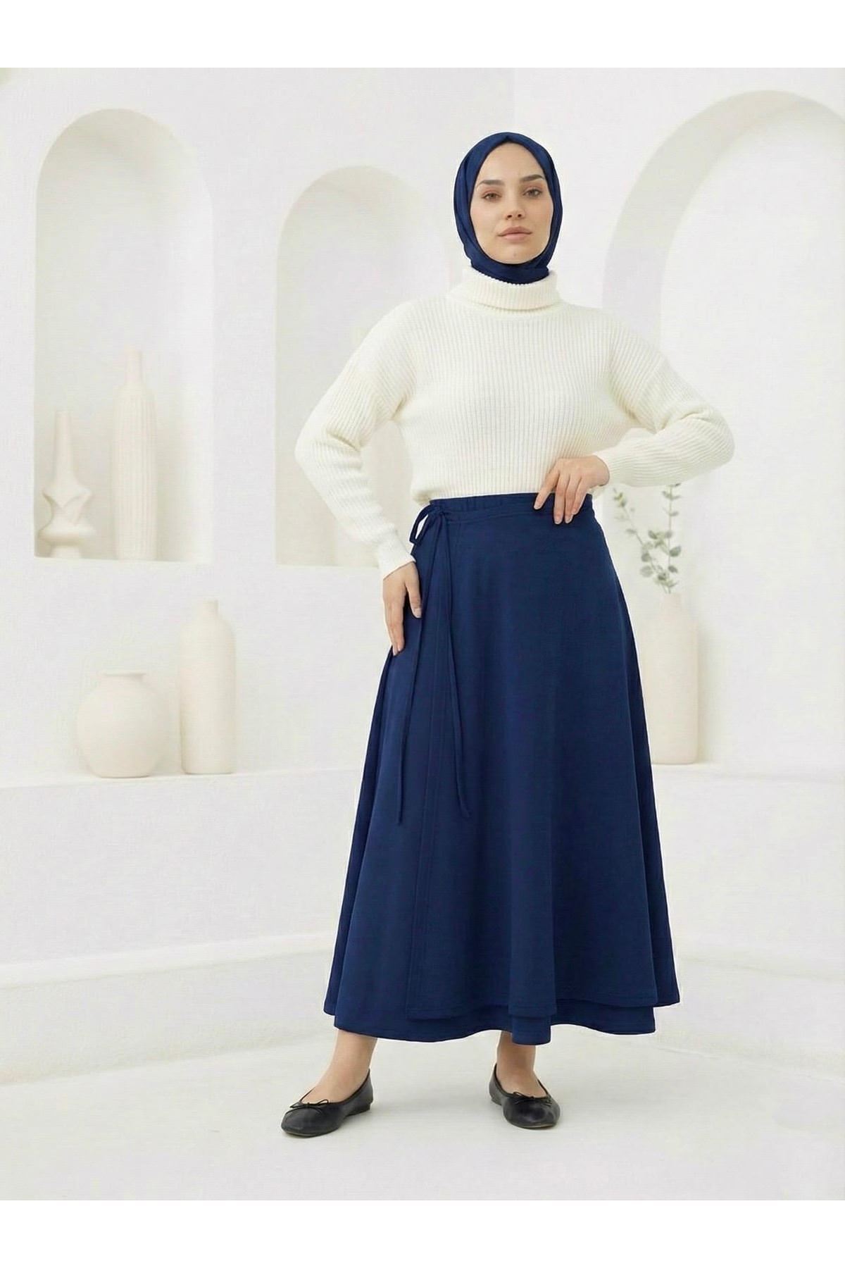 Ön Kapak Detay Scuba Etek-Lacivert