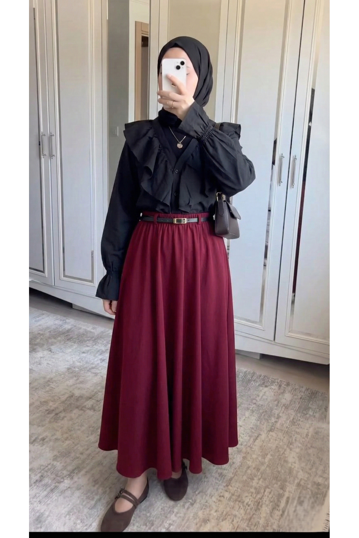 Kemer Detay Soft Etek-Bordo