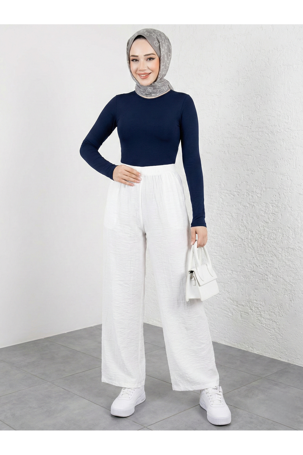 Çilek Pantolon-Ekru