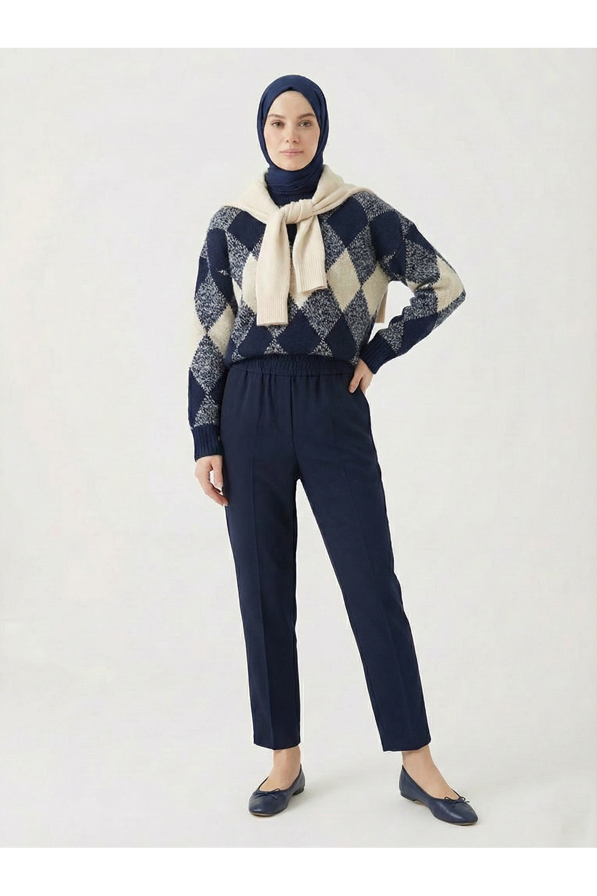 Dar Paça Atlas Pantolon-Lacivert