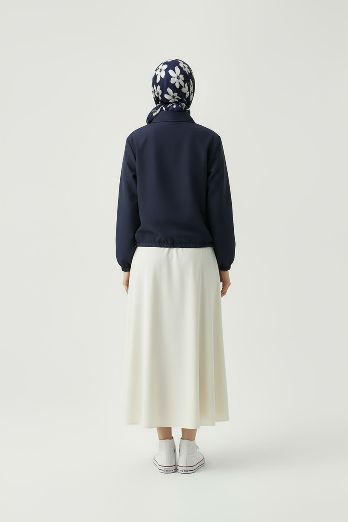 Flota Cep Fermuar Detay Trençkot-Lacivert