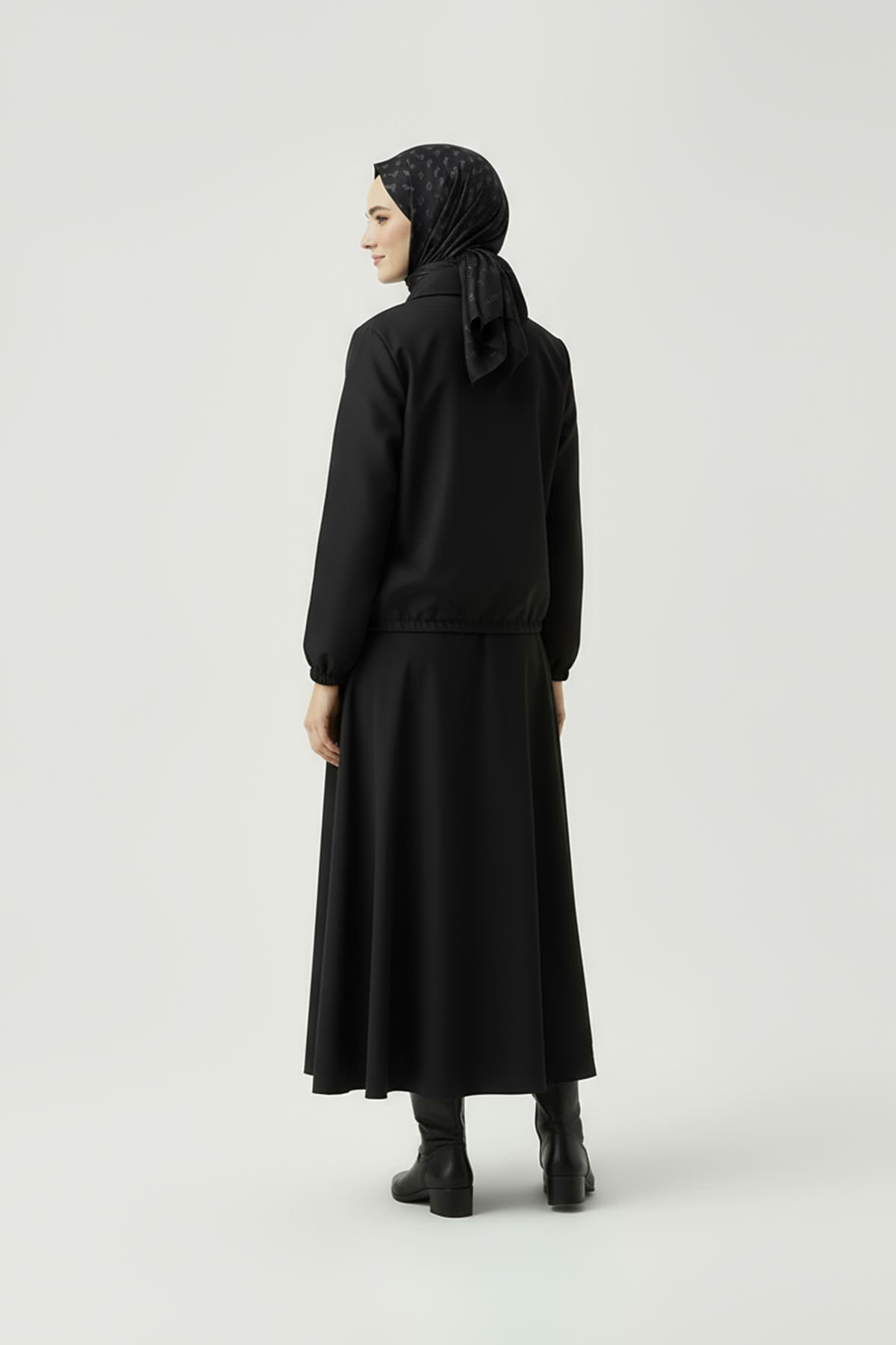 Flota Cep Fermuar Detay Trençkot-Siyah