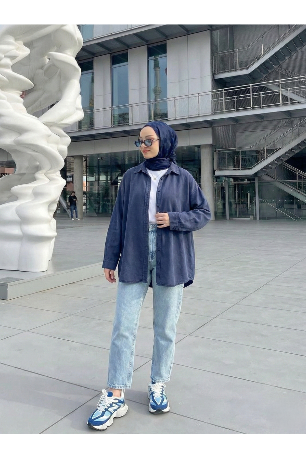 Arka Roba Detay Tunik-Lacivert