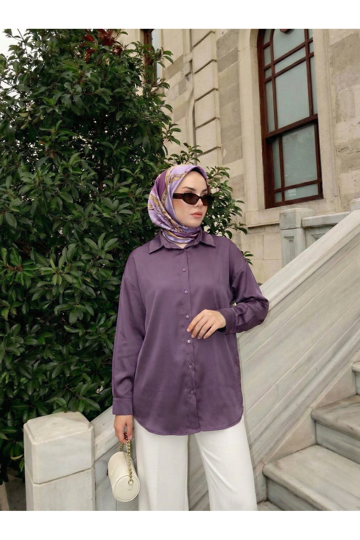 Saten Tunik-Gül Kurusu