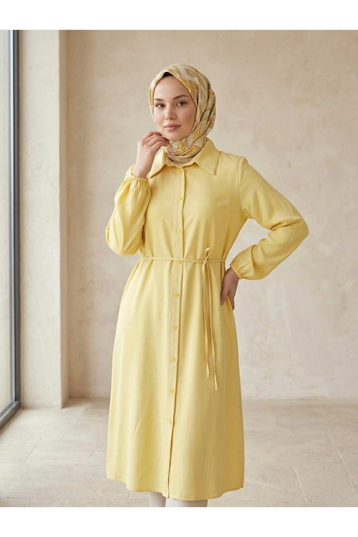 Uzun Tensel Tunik-Sarı