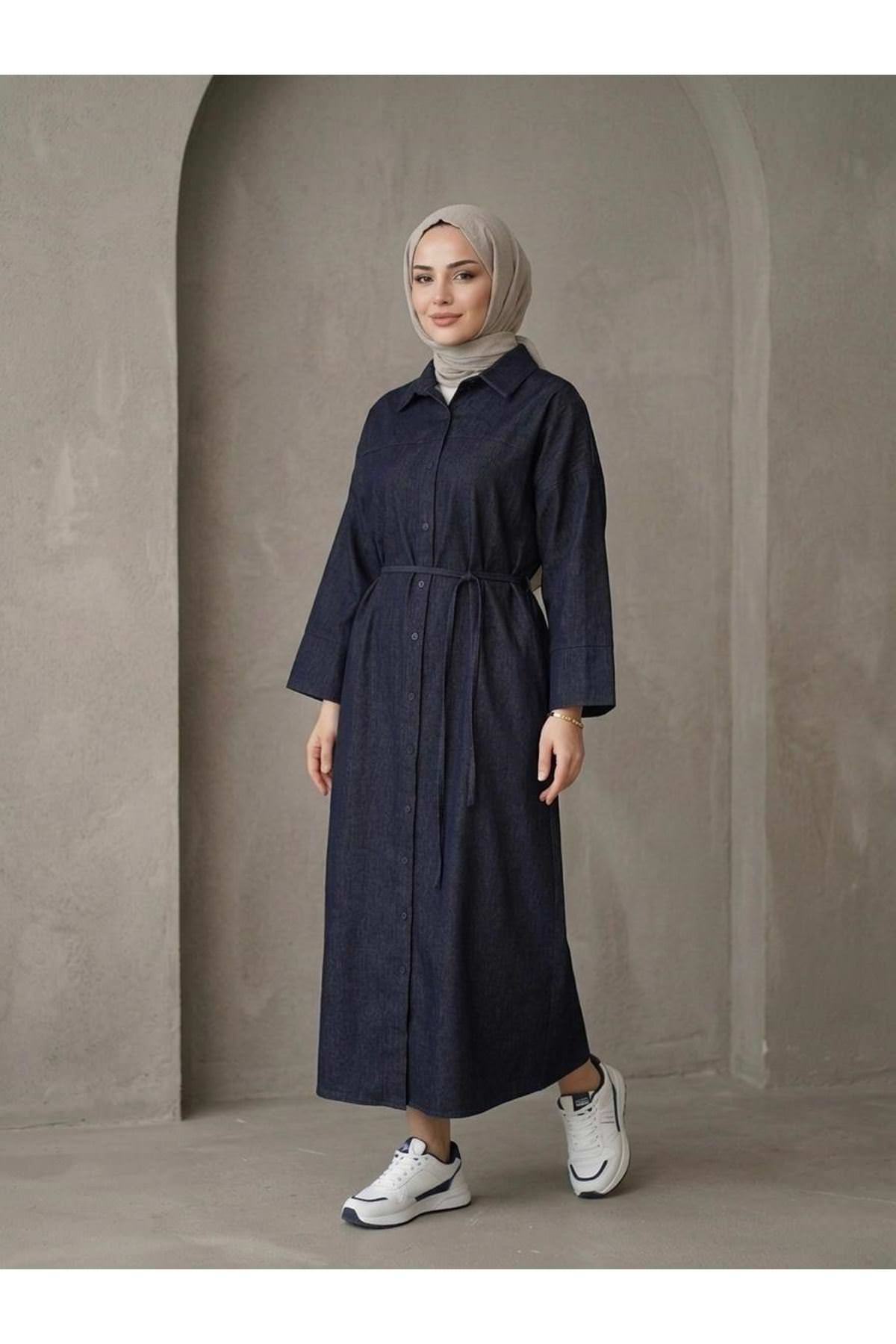 Roba Detay Elbise-Lacivert