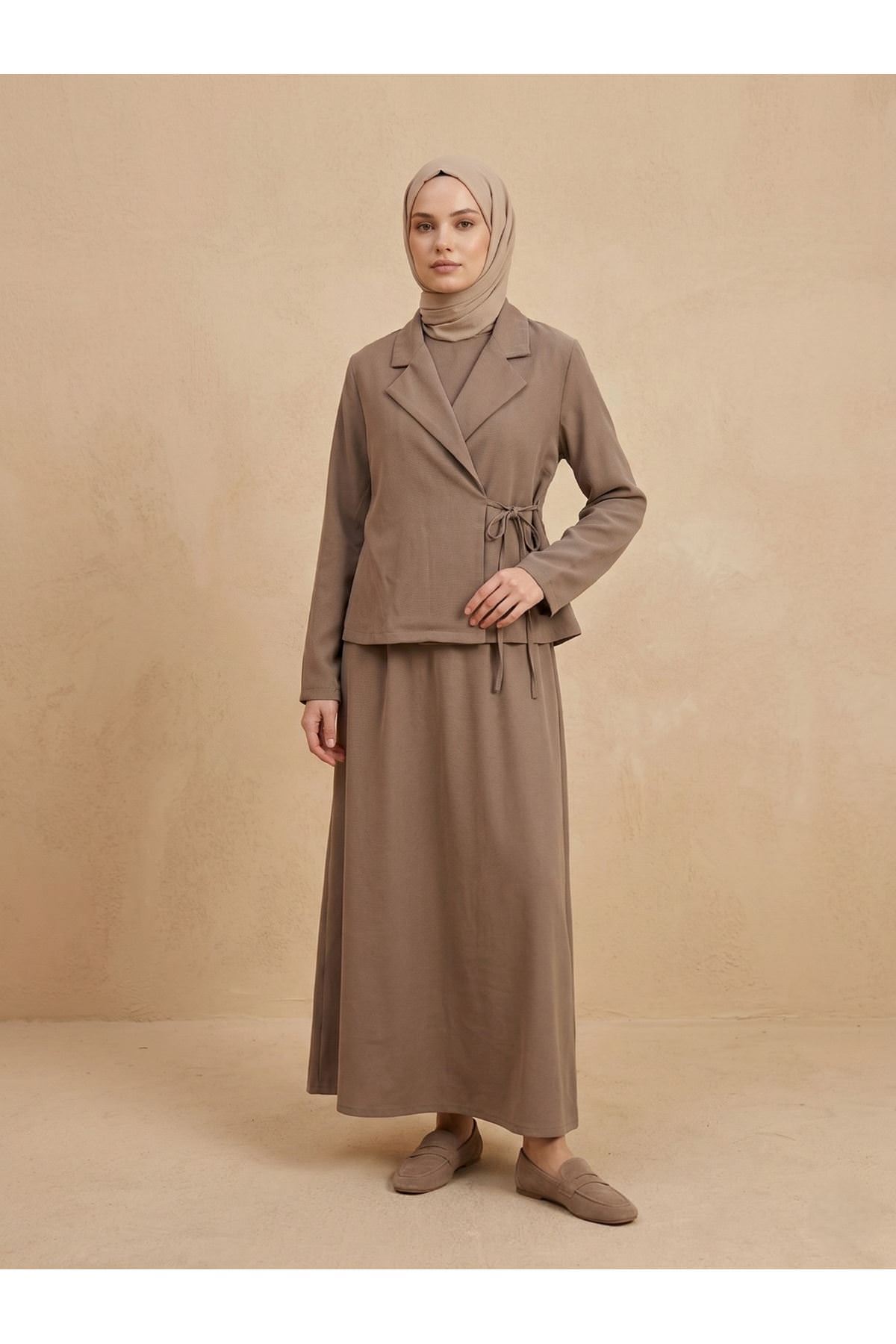 Ceketli İkili Elbise-Duman