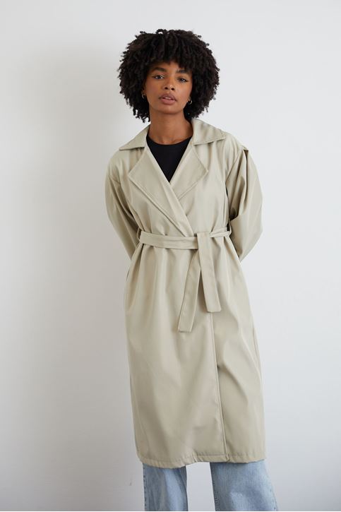 Kuşaklı Trençkot-Bej