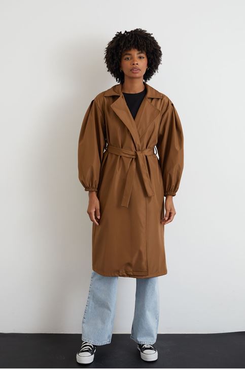 Kuşaklı Trençkot-Kahve