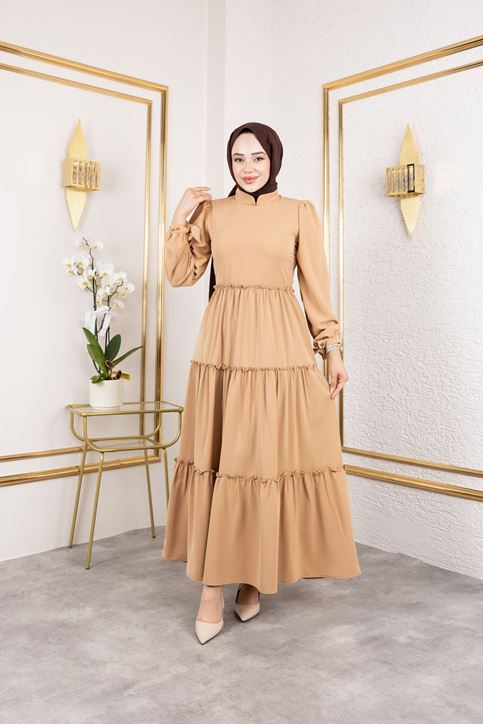 Kat Kat Bible Elbise-Karamel