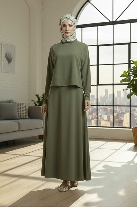 Oysho Etekli Takım-Haki