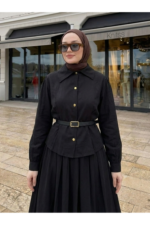 Ön Arka Pensli Etekli Takım-Siyah