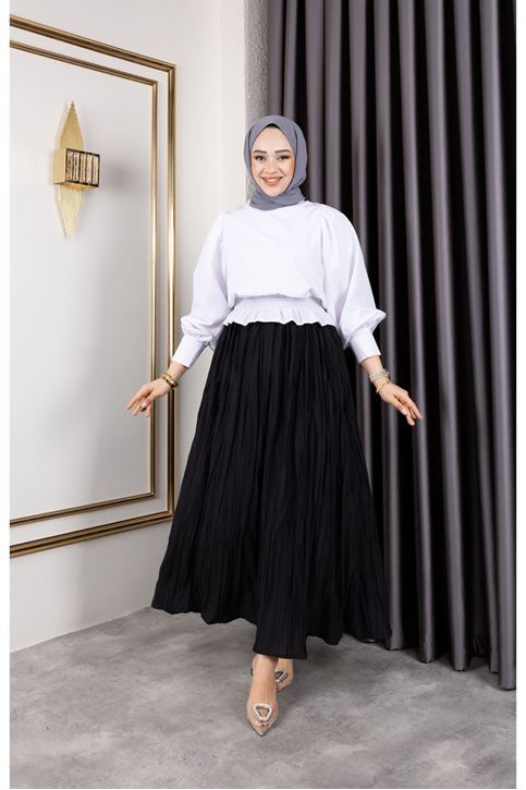 Astarlı Kraş Etek-Siyah