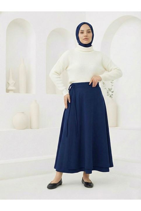Ön Kapak Detay Scuba Etek-Lacivert