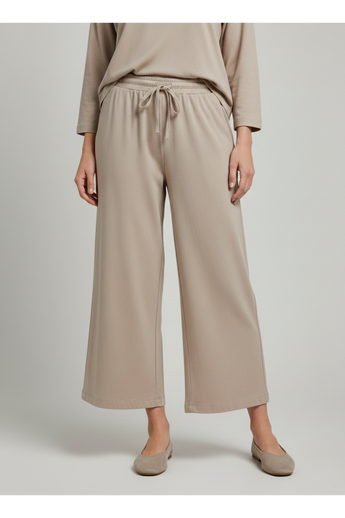 Cepli İp Detay Pantolon-Bej