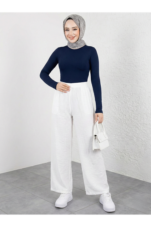 Çilek Pantolon-Ekru