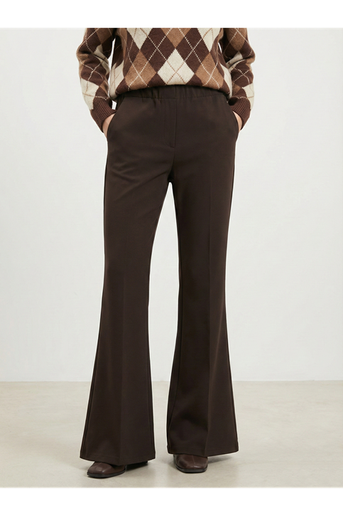 İspanyol Paça Atlas  Pantolon-Kahve