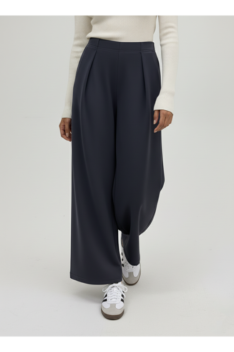 Pileli Bol  Pantolon-Antrasit