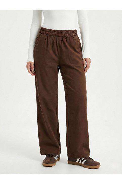 Cep Detay Pantolon-Kahve