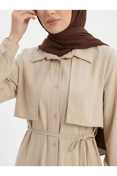 Aller Detay Patlı Elbise-Taş