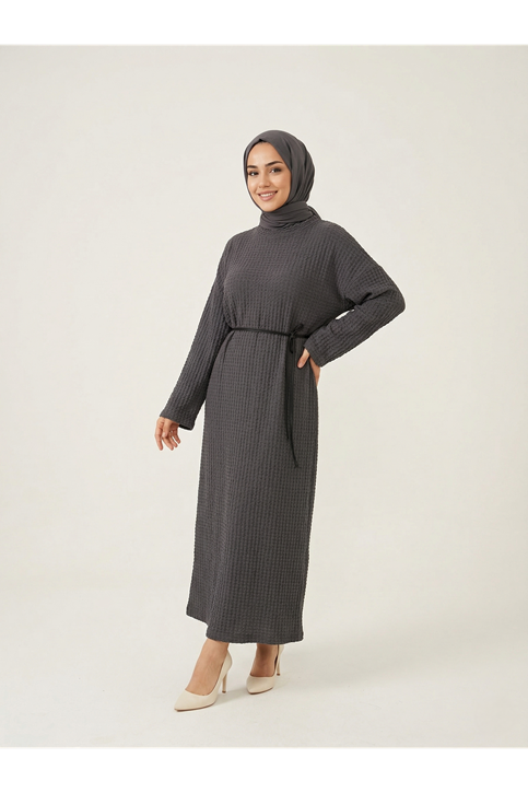 Örme Elbise-Antrasit
