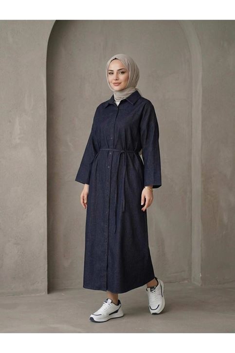 Roba Detay Elbise-Lacivert