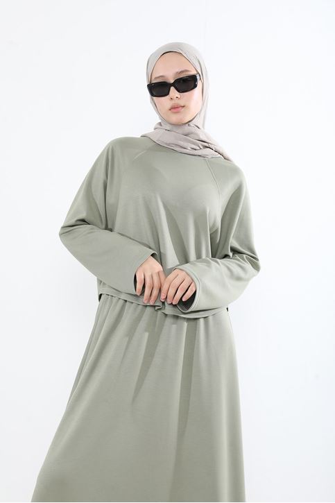 Yarasa Kol Etekli Takım-Mint