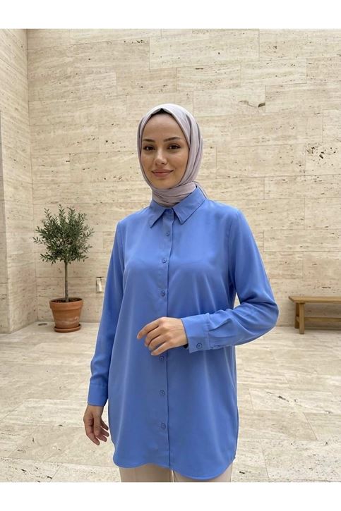 Klasik Dubai Tunik-İndigo