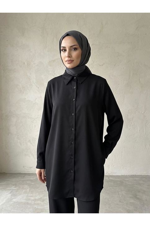 Klasik Dubai Tunik-Siyah