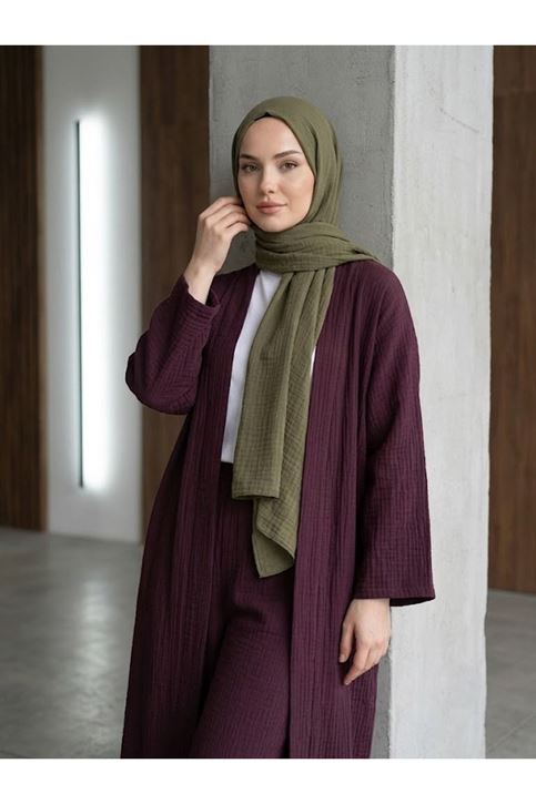 Uzun Hırka Pantolonlu Takım-Bordo