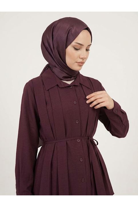 Ön Pilikaşe Etekli Takım-Bordo
