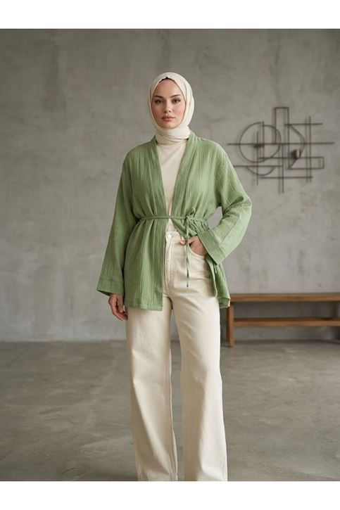 Müslin Kimono-Mint