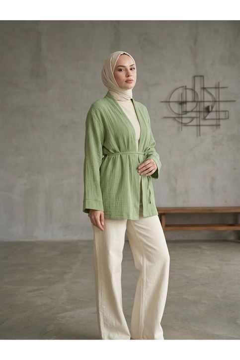 Müslin Kimono-Mint