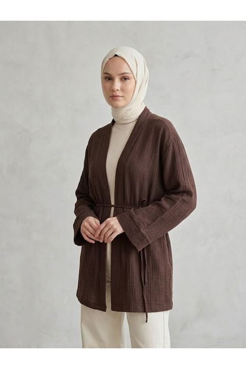 Müslin Kimono-Kahve