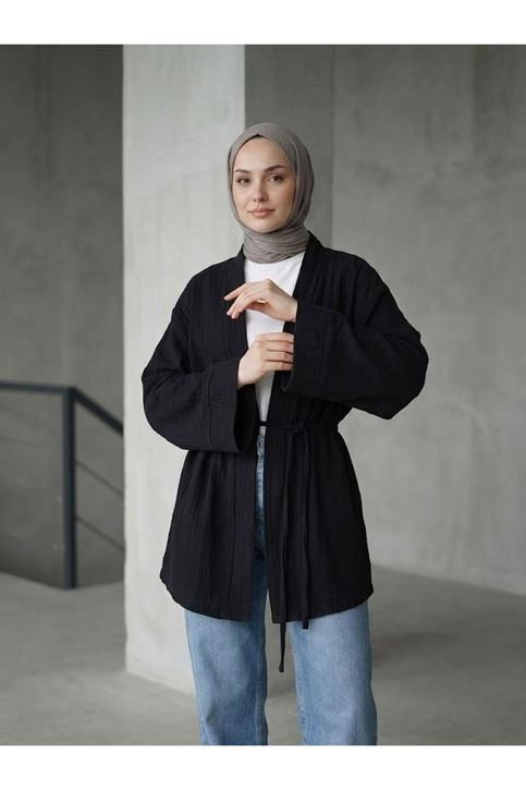 Müslin Hırka-Siyah