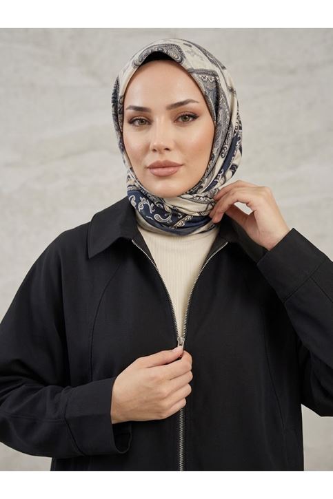 Fermuarlı Cepli Panço-Siyah